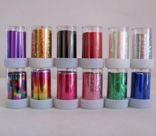 12 Rolls Mix colors Nail Art Transfer Foil Set Nail Tip Decoration New Fashion
