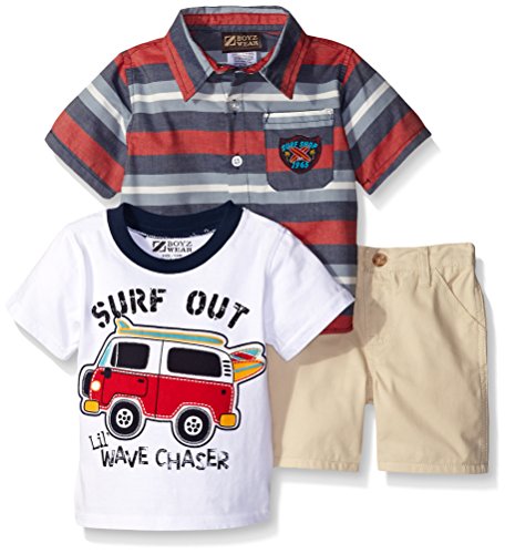 Boyzwear boys  3 piece button down and tee shirt set, g…