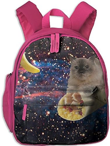 Space Mexican Roll Cat Children's School Backpack Bag Book Bags Outdoor