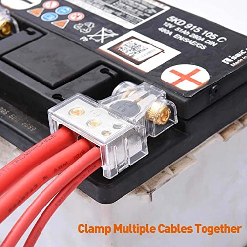SUNMORN Battery Terminal Connectors, 0/2/4/6/8 AWG Battery Terminals