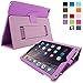 Snugg iPad Air & New iPad 9.7 inch 2017 Case - Smart Cover Case with Kick Stand & (Purple Leather) for the Apple iPad Air 1 (2013)