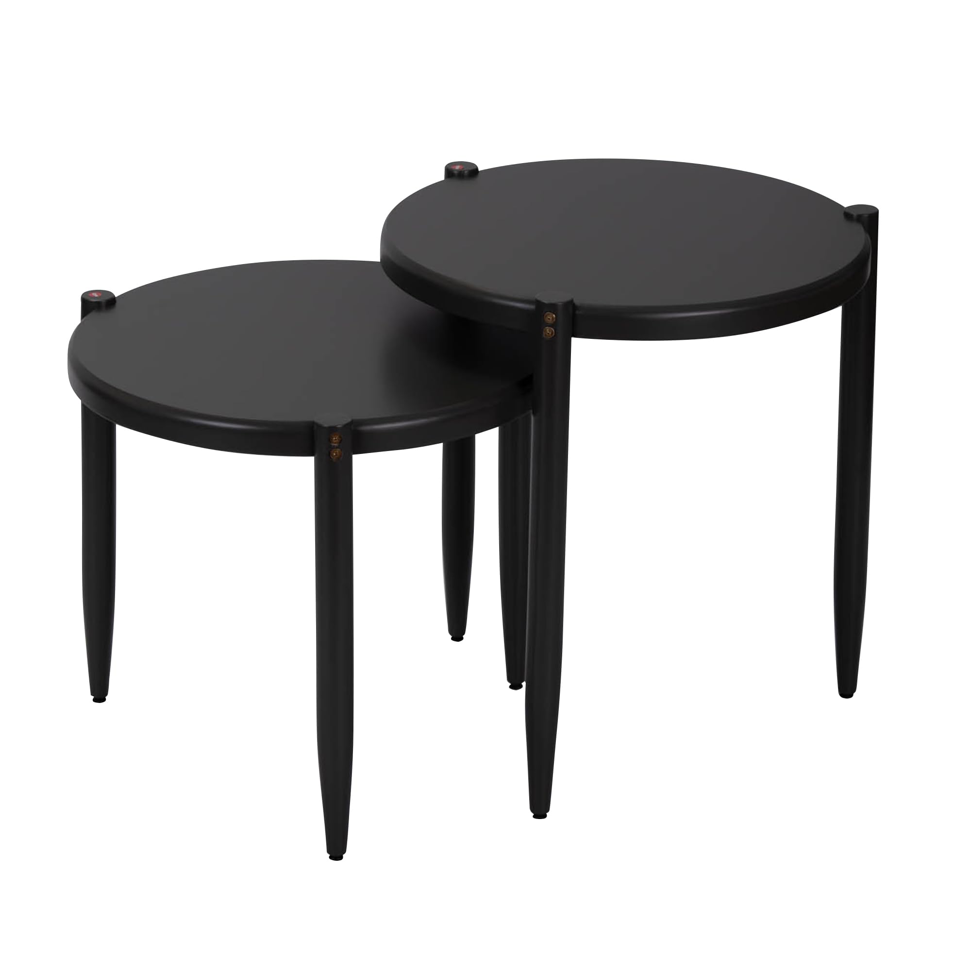 Leick Home Redonda Bay Side Tables 2 Pack, Urbane Bronze, Small Table 21.6 in H x 19.7 in W, Large Table 23.6 in H x 21.6 in W, 228361-BRZ Image