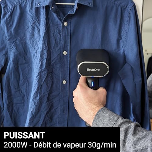 SteamOne - Karl EUNS150B Hand Steamer - Travel Steamer, Home - Portable High Power Iron 2000W - 150ml Tank - Cable 3m - Iron all types of fabric