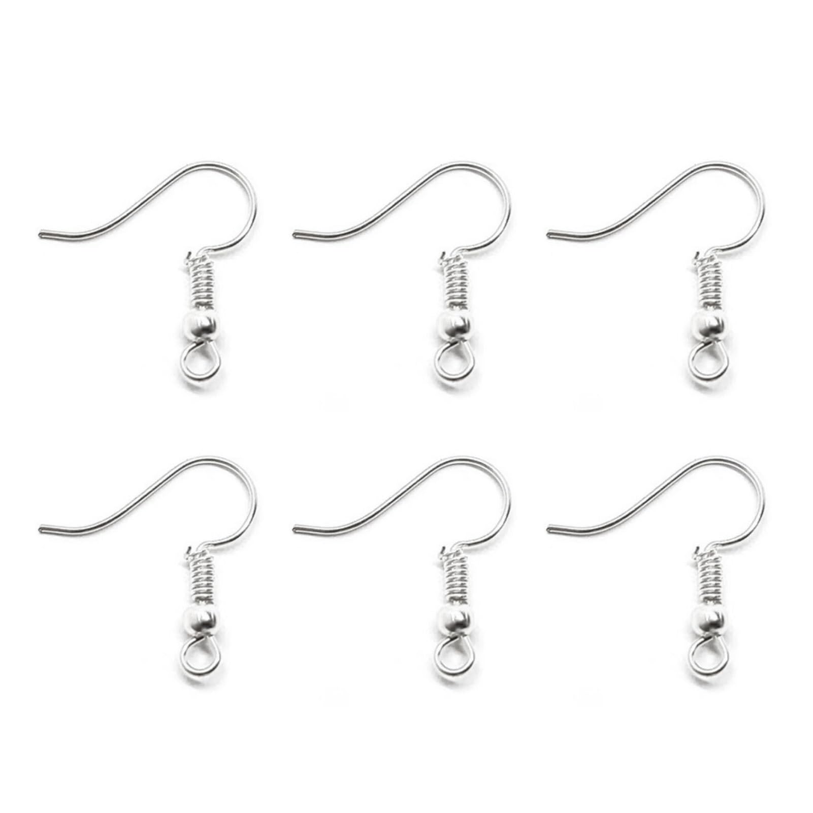 Jenngaoo 500Pcs Gloss Silver Metal DIY Earring Hooks and Jump Rings Jewelry Accessories for DIY Earring Jewellery Making