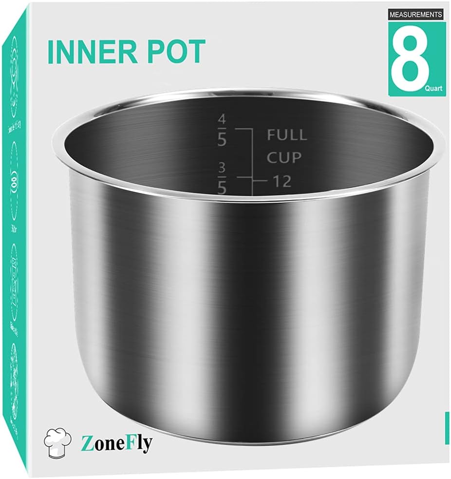 Original 8Qt Power Cooker XL Replacement Inner Pot Stainless Steel Compatible with 8 Quart Power Pressure Cooker Model PPC772 (or #PPC772), PPC780 (or #PPC780), and WAL3 Stainless Steel Inner Pot Parts: Kitchen & Dining