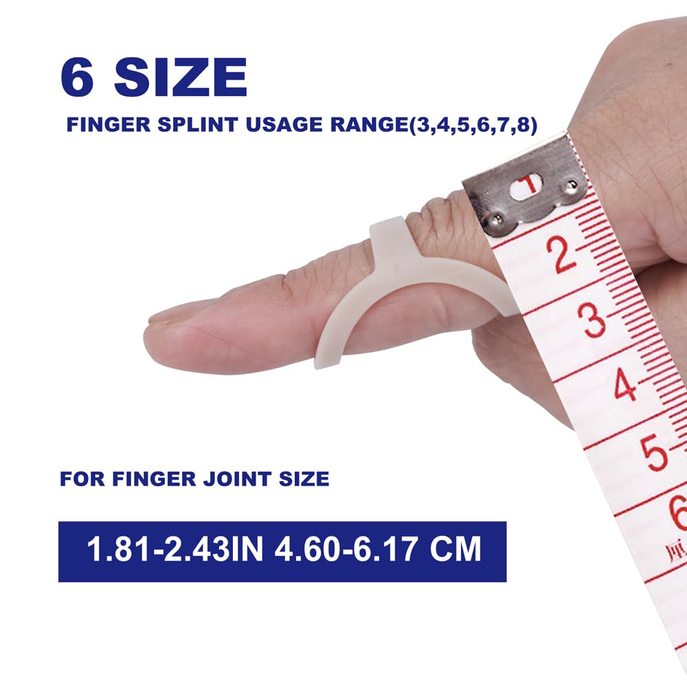 SOFT HOME 6 Pack Oval Finger Splints Waterproof Finger Splint for Arthritis, Trigger Finger,Mallet Fingers - Trigger Finger splints For Thumb, Index, Middle, Pinky or Ring Finger