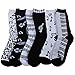 RSG Hosiery Women's & Teens Fun & Funky Crew Socks 6-Pack (Music)