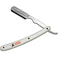 Classic Samurai Stainless Steel Professional Barber Straight Edge Razor (WHITE)