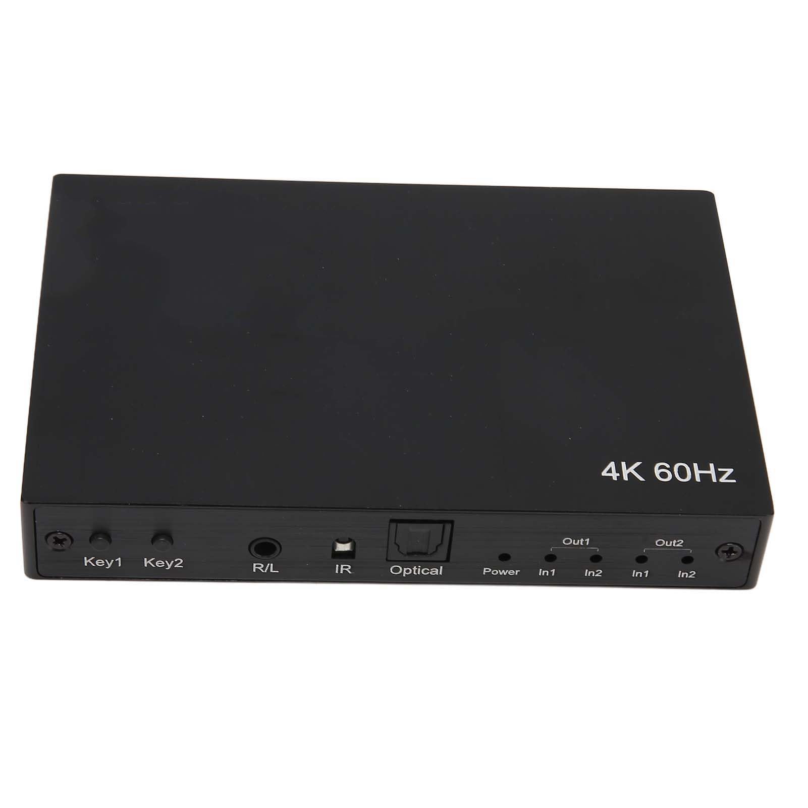 Goshyda 4K HDR HDMI/Splitter, 1 In 2 Out, 4K@60Hz, 3D/1080P, HDMI 2.0, HDCP 2.2 (UK Plug)