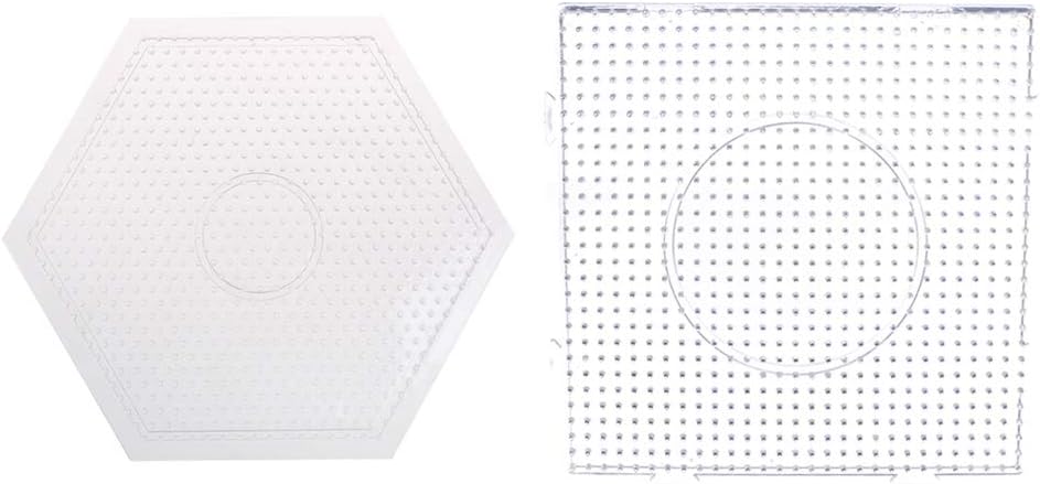 Amazon ビーズペグボード アイロンビーズプレート六角形 正方形 Diyクラフト おもちゃ 認識開発 幼児教育 ビーズ アクセサリーキット 通販