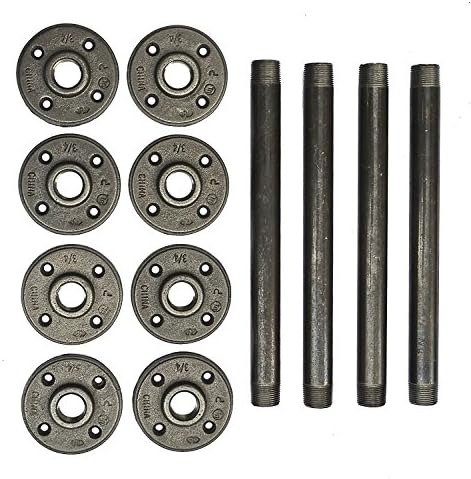 DIY Industrial Pipe Legs Pick Your Length, 10", 12", 18", 24" Coffee Tables, Metal Table Legs, Side Table, Bench, Shelf, Night Stand - Industrial Quality (24 Inch)
