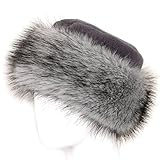 Futrzane Faux Fake Fur Hat with Fleece Russian Cossack Winter Ladies Women