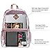 Clear Backpack Transparent Casual Daypack Travel Lightweight Bookbag See-Through Rucksack for Men/Women(Rose Gold)