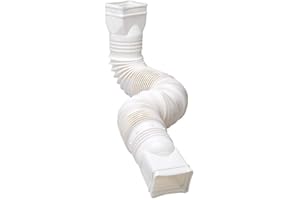Amerimax White Flexible Downspout Extension Gutter Connector Rainwater Drainage