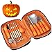 iBaseToy Halloween Pumpkin Carving Tools Kit, 13 Pieces Professional Pumpkin Carving Kit Includes Wooden Sculpture Knife, Easily Carve Jack-O-Lantern (with Storage Bag)