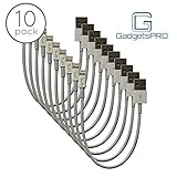 GadgetsPRO Lightning to USB Cable for all Apple Lightning devices, Short 0.2m/8in (10-pack)