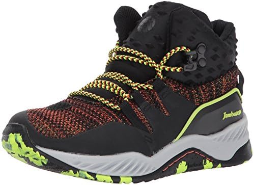 JambuKD Boys' Armadillo Hybrid Athletic Hiking Boot, Black, 5 M US Big Kid