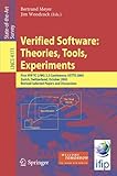 Image de Verified Software: Theories, Tools, Experiments: First IFIP TC 2/WG 2.3 Conference, VSTTE 2005, Zurich, Switzerland, October 10-13, 2005, Revised ...