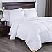 puredown White Goose Feather Down Comforter Twin Size, All-Season Duvet Insert, Hotel Collection Comforter with Corner Duvet Tabs(White, 68x88)
