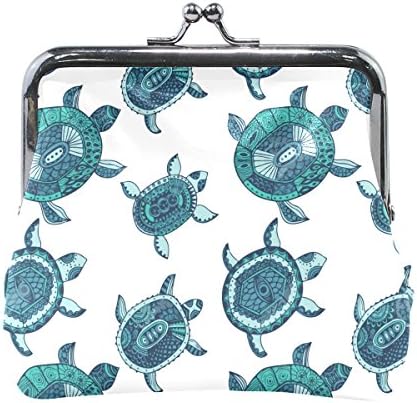 Ethel Ernest Funny Green Sea Turtle Coin Wallets Mini Purse for Womens Girls