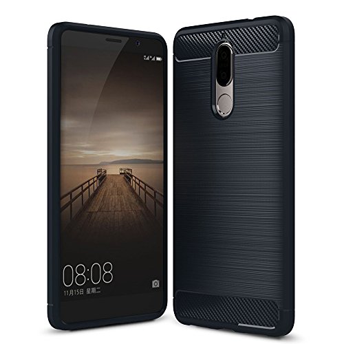 Nokia 8 Case, TopACE Ultra Slim Thin Carbon Fiber Scratch Resistant Shock Absorption Soft TPU Protective Cover for Nokia 8 / Nokia 9 (Blue)