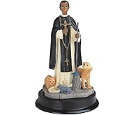 ICE Armor 5" H Saint Martin de Porres Statue Holy Figurine Religious Decoration Office Desk/Home/Living Room/Table Decor, Perfect House Warming Gifts for New Home
