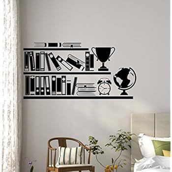 Amazon com N SunForest Books Bookshelf Wall  Vinyl Decal 