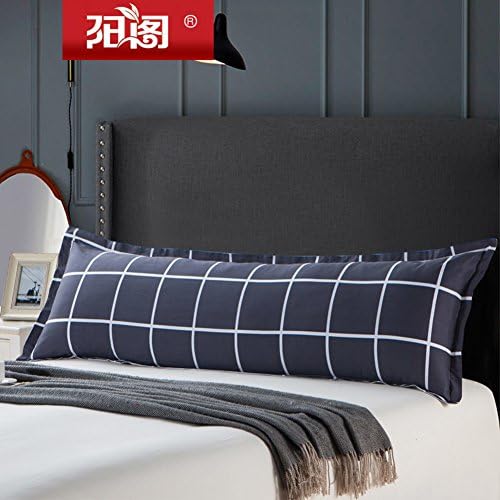 HDSGFDSHGK Two-person pillow lovers pillow bolster double pillow 1.5the pillow with rice and grow up 1.8rice pillow long-A 48x180cm(19x71inch)