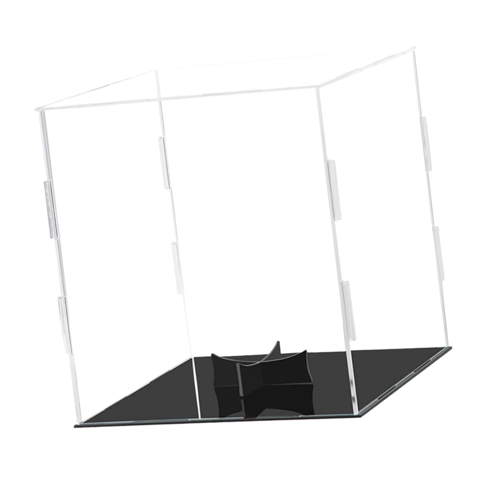 MagiDeal Acrylic Display Case Clear Collectible Box DIY Assembly Display Case Collection Display Stand Football Showcase for Cosmetics