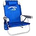 2 Tommy Bahama Backpack Cooler Chair with Storage Pouch and Towel Bar (Blue)