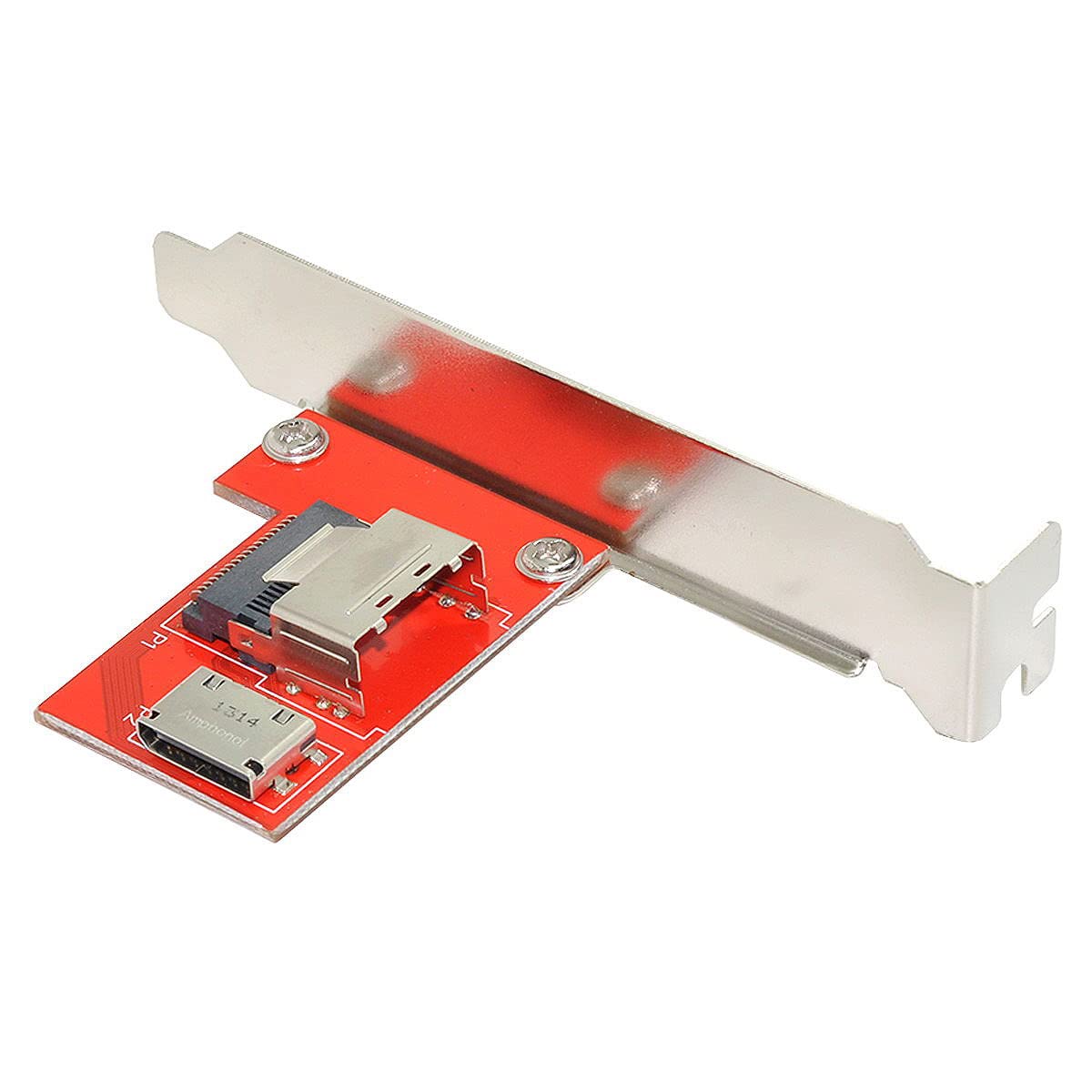 Cablecc PCI-Express 4.0 Mini SAS SFF-8087 to Oculink SFF-8611 SFF-8612 PCBA Female Adapter with Bracket