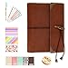 BESWORLDS DIY Scrapbook Photo Album Leather Cover Our Adventure Memory Book 30 Pages for Baby Anniversary Birthday Wedding Party Travel Graduation DIY Accessories Kit (Brown)