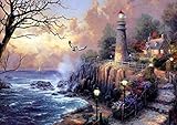 5D Full Drill Diamond Painting Kit, DIY Diamond Rhinestone Painting Kits for Adults and Children Embroidery Arts Craft Home Decor 16inch by 12 inch (Sea Side)