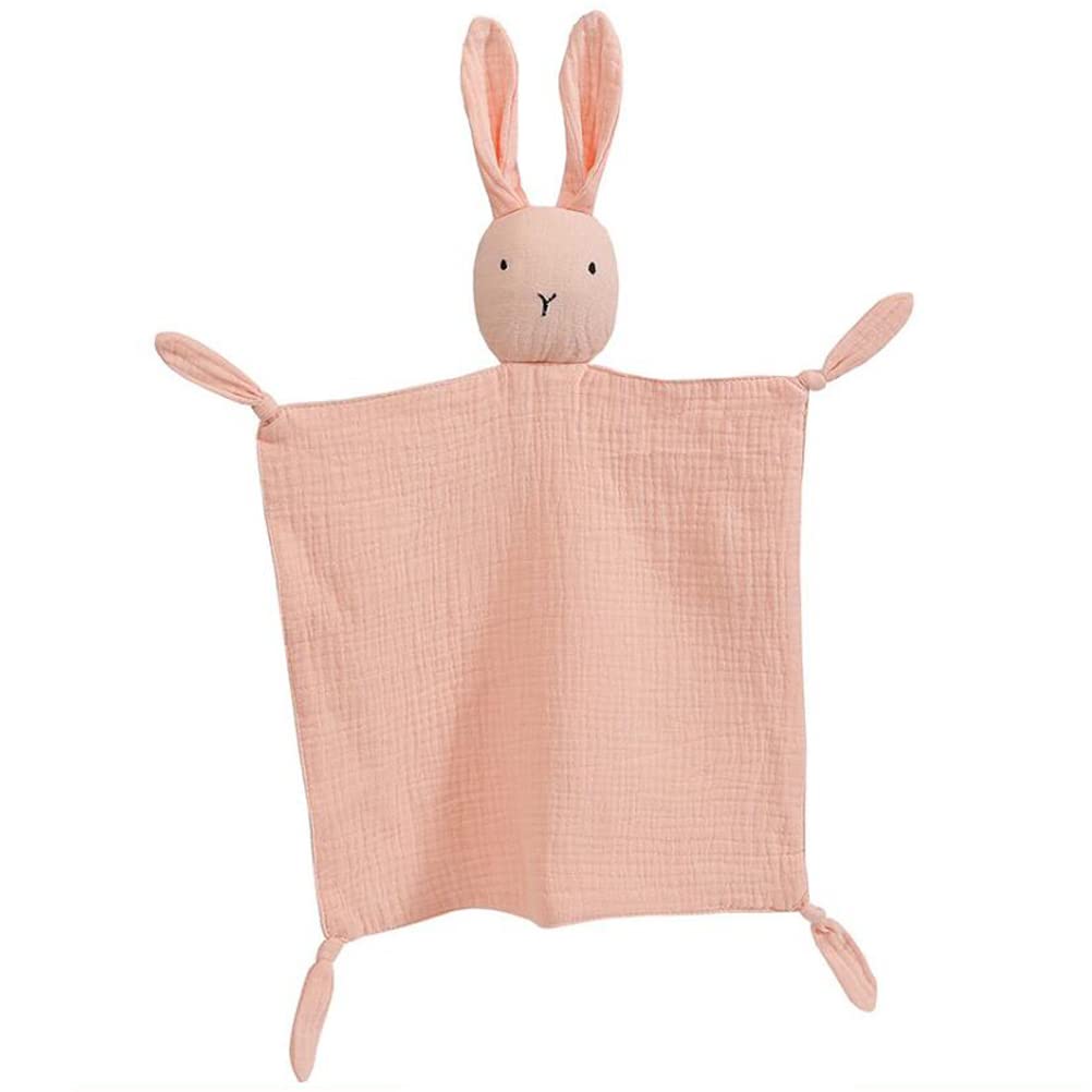 Photo 1 of PEIPEIWU Organic Cotton Muslin Lovey Blanket, Organic Cotton Muslin Bunny Security Blanket Soft & Breathable Lovie Baby Gifts for Boys and Girls