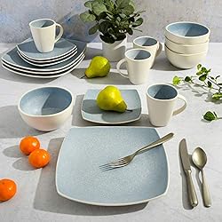 Gibson Soho Lounge Square Reactive Glaze Stoneware