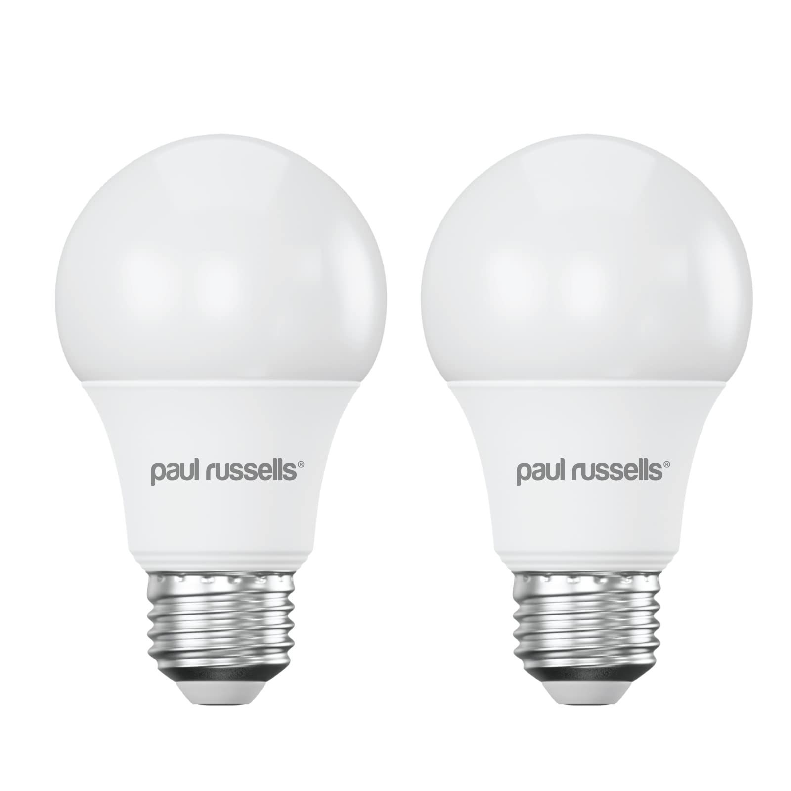 paul russells Dimmable E27 Screw Bulb 60W Equivalent – 8.5W LED Light Bulbs, Warm White 2700K Edison A60 LED GLS Dimmable Light Bulb, Energy Saving Light Bulb for Ceiling Lights & Lamps, Pack of 2