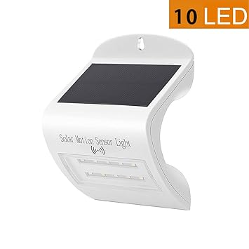 VHBW Solar Lights Outdoor,Wireless 10 LED Solar Motion Sensor Light,IP64 Waterproof Security