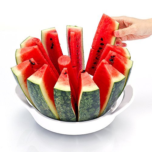 Dowan Watermelon Cantaloupe Slicer Cutter with Handle Large Size , Stainless Steel ,11.8 Inch