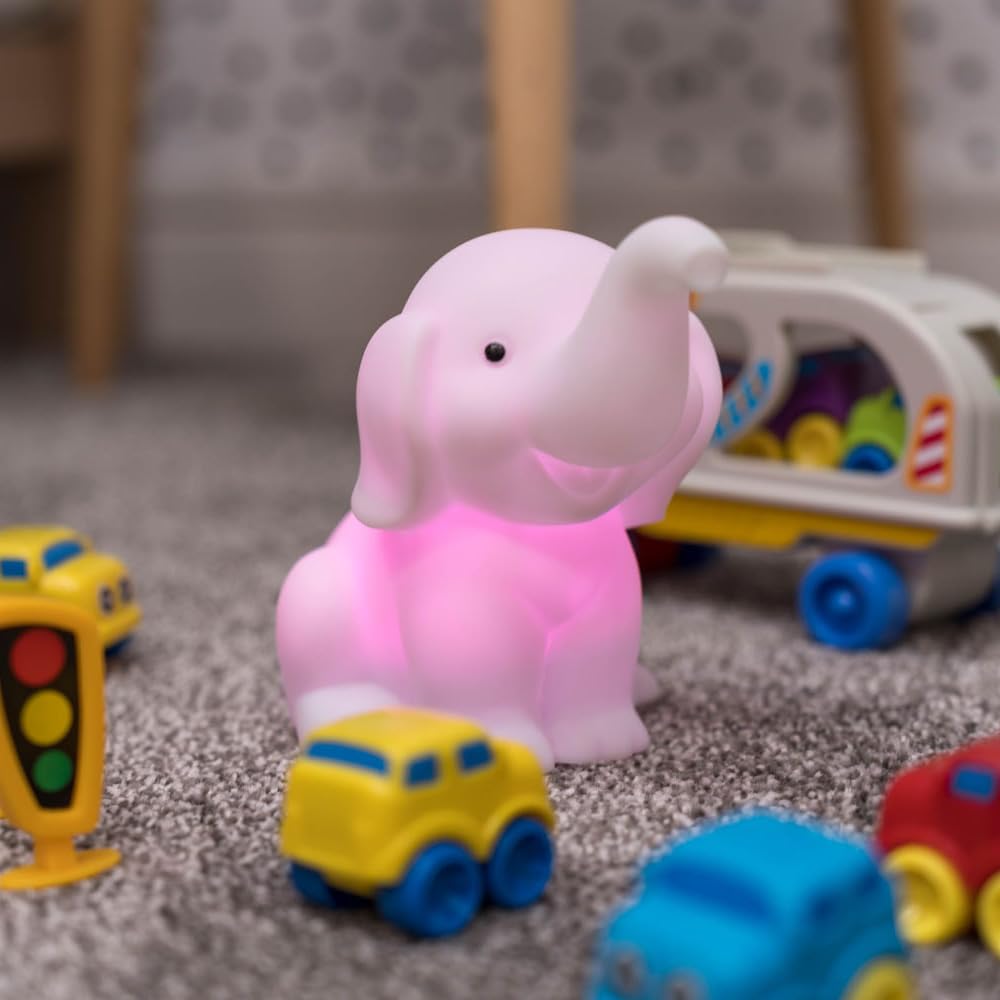MiniSun | Children's Elephant Colour Changing Night Lamp | Children's Lighting, Home Décor & Improvement Essential | Includes Remote Control