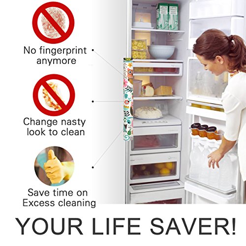 Ougar8 Refrigerator Door Handle Covers Handmade Decor Protector for Ovens, Dishwashers.Keep Your Kitchen Appliance Clean From Smudges, Food Stains(White Owl, 14.5"4")
