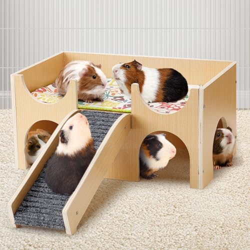 MEWTOGO Wooden Guinea Pig Castle