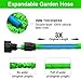 Jundy 25ft Garden Hose, Expandable Water Hose, Flexible Expanding Pressure Water Hose with 7 Functional Spray Nozzles, Double Layer Latex Core, Extra Strength Fabric,for Your Watering Needs(Green)