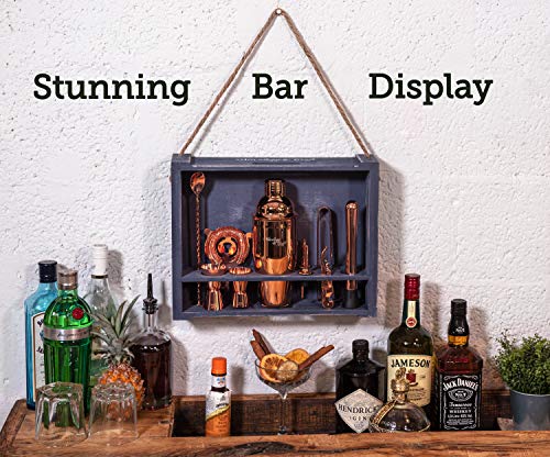 Mixology & Craft Cocktail Shaker Set 11-TLG. - Cocktail Set aus Edelstahl mit Bar Zubehör - Kupfer – Bild 6