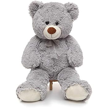 CYBIL HOME Giant Teddy Bear Soft Plush Bear Stuffed Animal for Girlfriend Kids,Grey,35 Inches