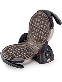 Presto 03510 FlipSide Belgian Waffle Maker with Ceramic Nonstick Finish, 7-Inch, Black