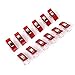 50pcs Sewing Craft Quilt Binding Clips Clamps Clear and Red