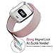 Maledan Metal Bands Replacement Compatible with Fitbit Versa, Stainless Steel Milanese Accessories Bracelet Strap Band with Magnet Lock for Women Men, Rose Gold, Small
