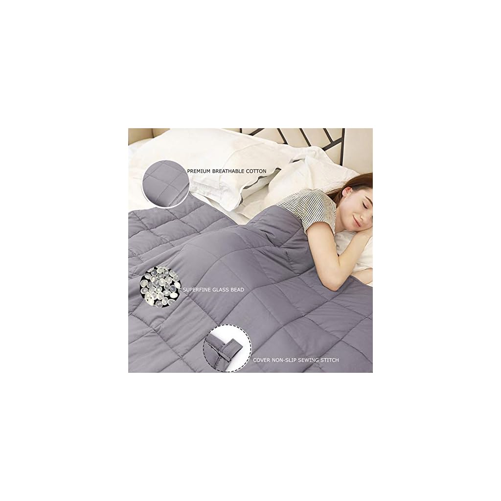 TEERFU Weighted Blanket for Adult/Teenager Weighted Therapy Anxiety
