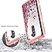 ZTE ZMax Pro Case, ZTE Carry Z981 Case, ZTE Blade X Max Case (Z983) w/ [Tempered Glass Screen Protector], NageBee Quicksand Liquid Floating Glitter Flowing Sparkle Bling Diamond Case -Rose Gold