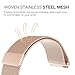 18mm Watch Band Baoking Magnetic Clasp Adjustable Milanese Loop Mesh Stainless Steel Metal Replacement Strap Bracelet for Smart Watch Huawei/Fossil Q/Withings (Rose Gold,18mm)